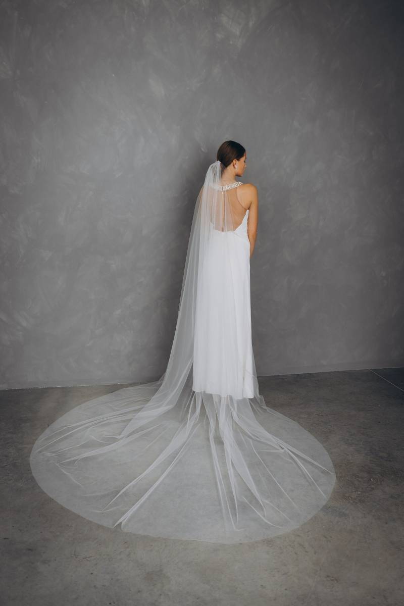 1 Reihe Transparent Schleier, Ohne Dekoration, Auf Dem Kamm 1 Reihe Transparent Schleier, Ohne Dekoration, Auf Dem Kamm von WeddingveilByGalinka