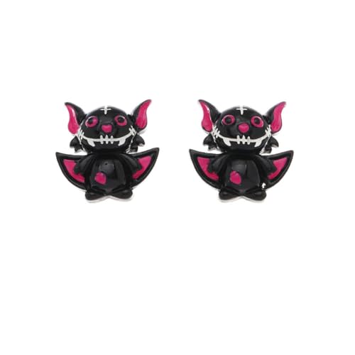 Wedity Halloween Ohrringe Lustige Geist Gesicht Kürbis Fledermaus Ohrringe Schmuck für Frauen Mädchen (Schwarze Fledermaus) von Wedity