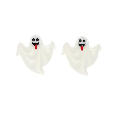 Wedity Halloween Ohrringe Lustige Geist Gesicht Kürbis Fledermaus Ohrringe Schmuck für Frauen Mädchen (Weißer Geist) von Wedity