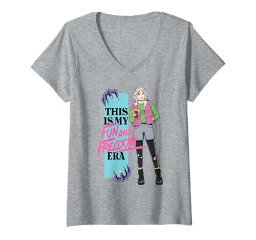 Damen Wednesday Season 2 This Is My Fun And Freedom Era Enid T-Shirt mit V-Ausschnitt von Wednesday