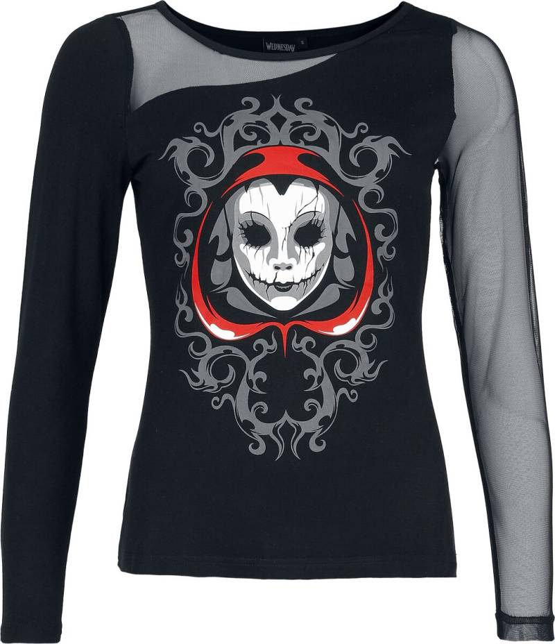 Wednesday - Gothic Langarmshirt - Wednesday - Silence - S bis XXL - für Damen - Größe S - schwarz  - EMP exklusives Merchandise! von Wednesday