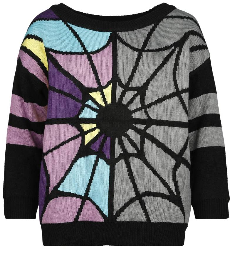 Wednesday - Gothic Strickpullover - Heartless - Enid Jumper - Oversize - XS bis XXL - für Damen - Größe XL - multicolor  - Lizenzierter Fanartikel von Wednesday