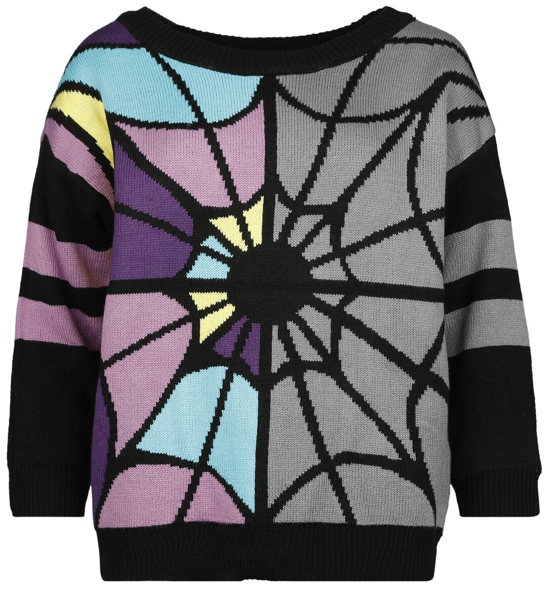 Wednesday - Gothic Strickpullover - Heartless - Enid Jumper - Oversize - XS bis XXL - für Damen - Größe XS - multicolor  - Lizenzierter Fanartikel von Wednesday