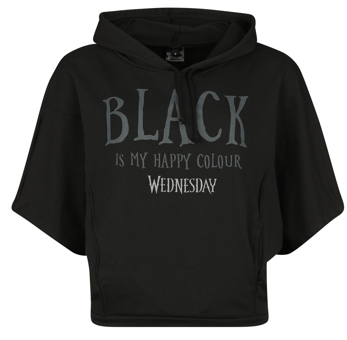 Wednesday - Gothic Kapuzenpullover - Black Is My Happy Colour - L bis XXL - für Damen - Größe L - schwarz  - Lizenzierter Fanartikel von Wednesday