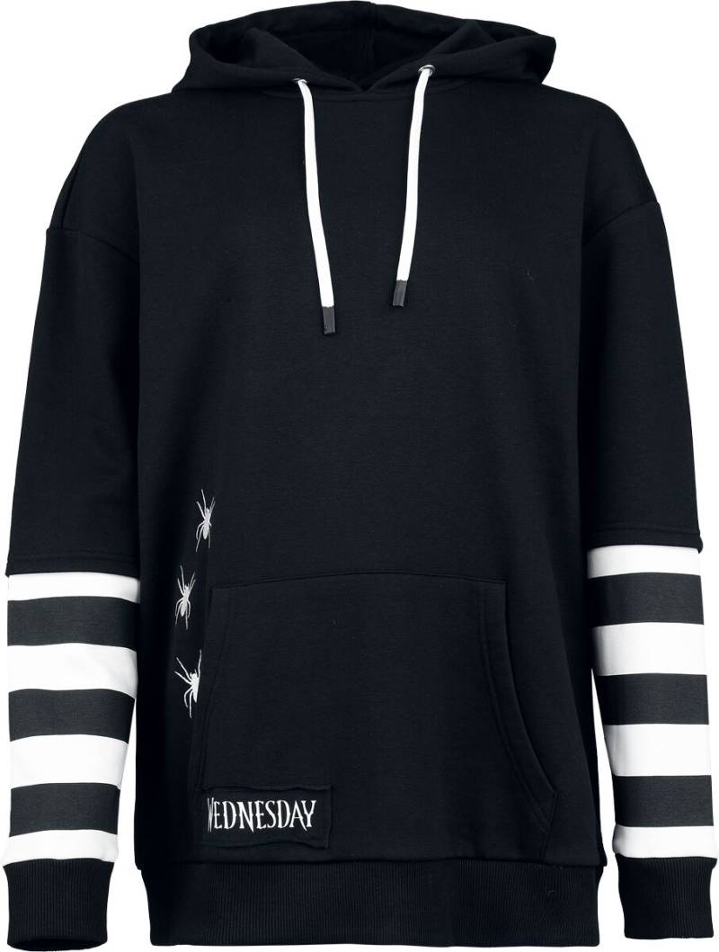 Wednesday Kapuzenpullover - Death And Flowers - Oversize - S bis XXL - für Damen - Größe L - schwarz/weiß  - EMP exklusives Merchandise! von Wednesday