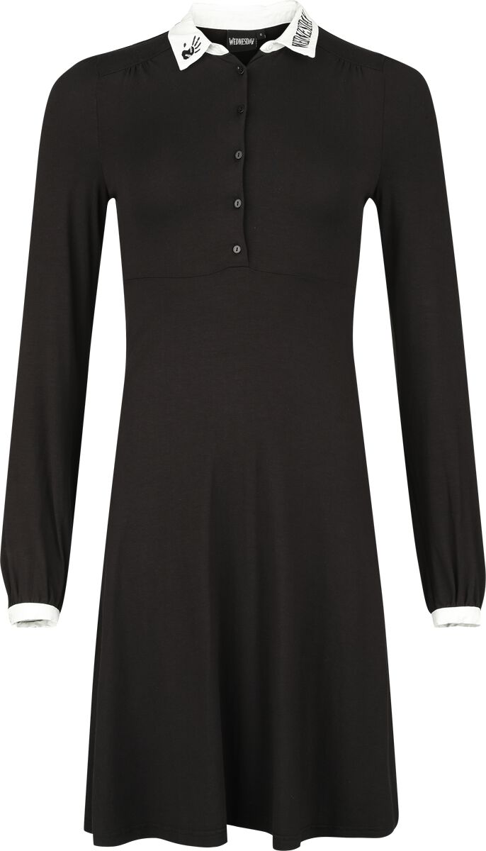 Wednesday - Gothic Kleid knielang - Thing - S bis XXL - für Damen - Größe L - schwarz  - EMP exklusives Merchandise! von Wednesday