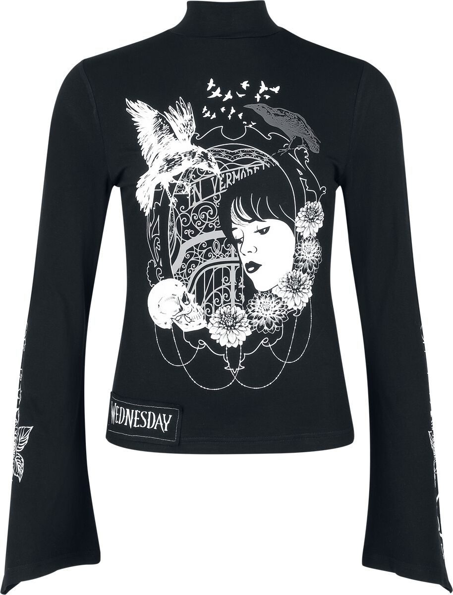 Wednesday Langarmshirt - Mirror Of Nevermore - S bis XXL - für Männer - Größe S - schwarz  - EMP exklusives Merchandise! von Wednesday