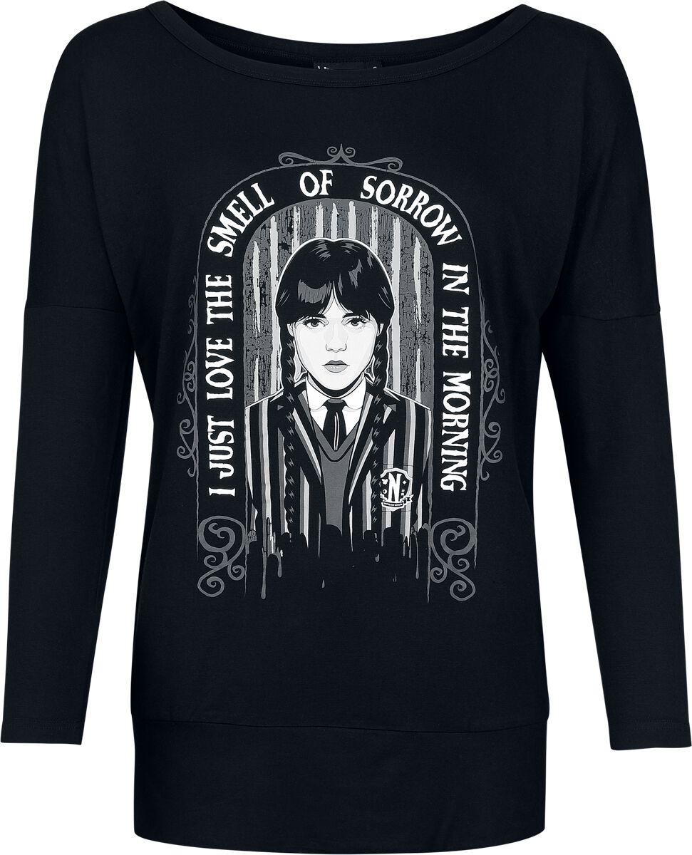 Wednesday Smell Of Sorrow Langarmshirt schwarz in XXL von Wednesday
