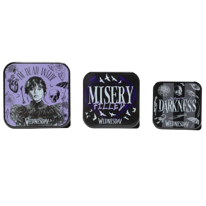 Wednesday Snack Box 3er Set Brotdose multicolor von Wednesday