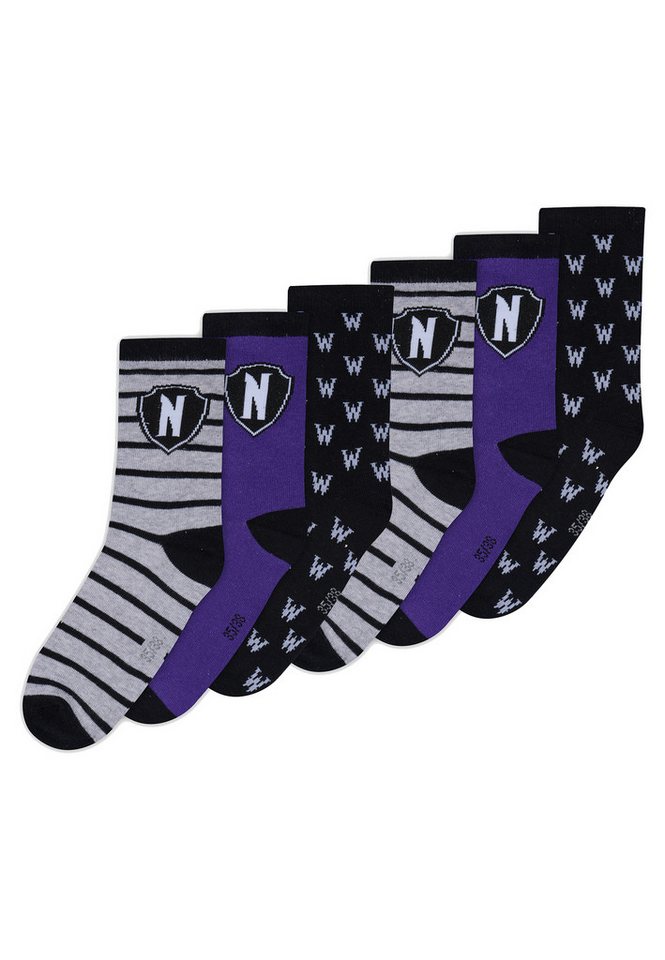 Wednesday Socken Wednesday Damen Strümpfe Socken 6er Pack von Wednesday