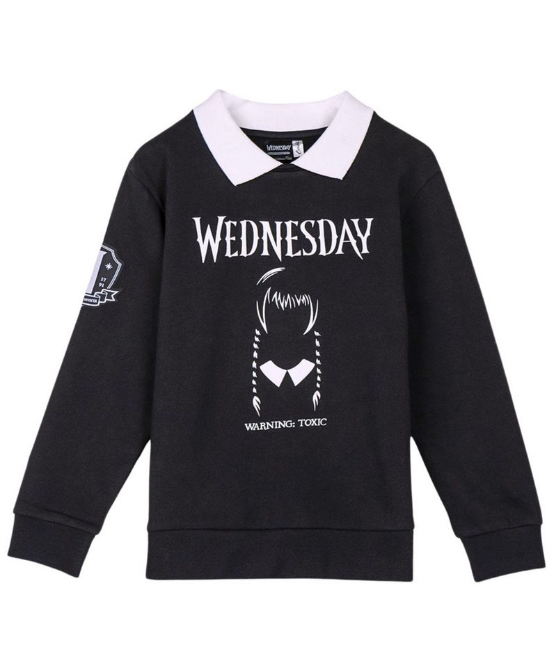 Wednesday Sweatshirt Mädchen Sweat-Pullover mit Kragen Größe 128 -158 cm von Wednesday