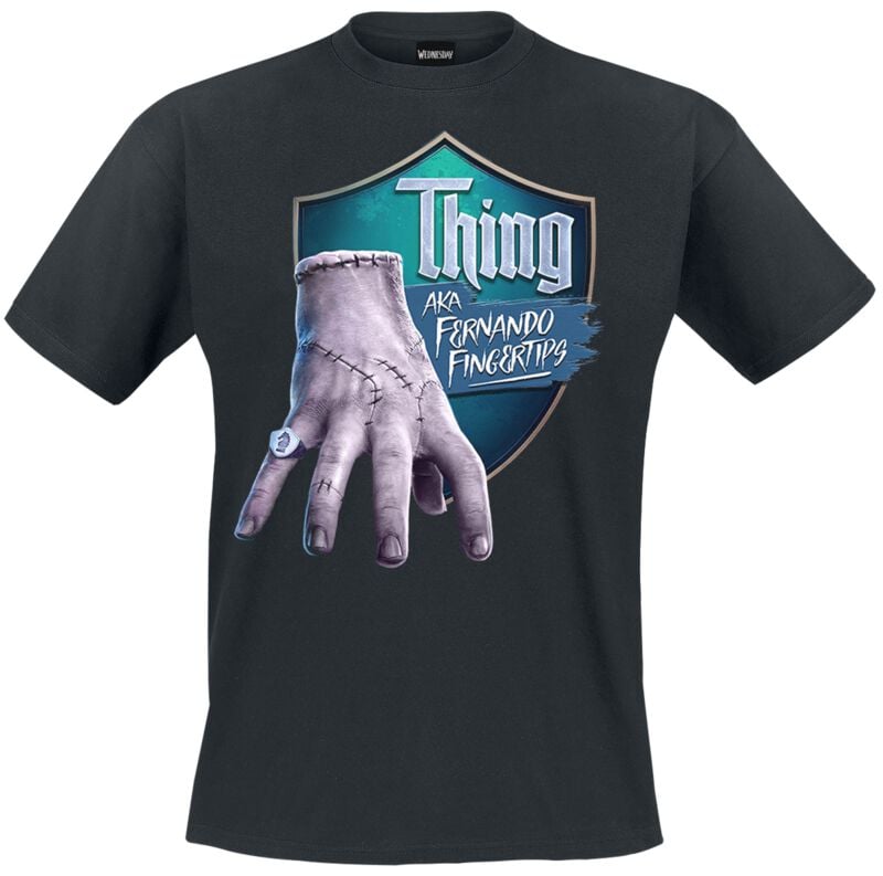 Wednesday Thing - Fernando Fintertips T-Shirt schwarz in XXL von Wednesday