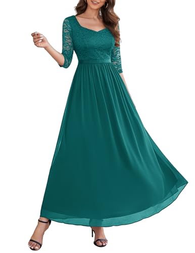 Wedtrend Abendkleid Elegant für Hochzeit Hochzeitskleider für Damen Elegant Party Kleider Damen Kleid Maxi WT0312 PeacockGreen M von Wedtrend