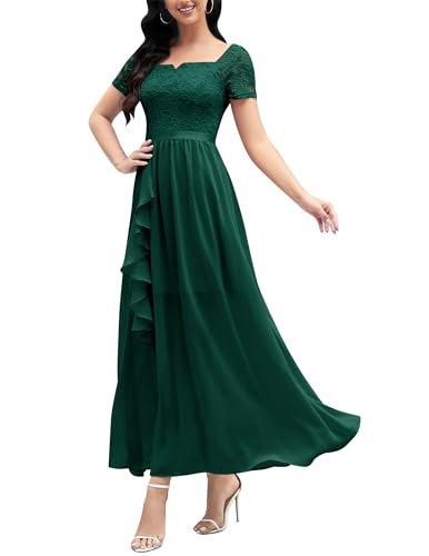 Wedtrend Abendkleid Sommerkleid Damen Lang Kleider Festlich Damen Cocktailkleid Damen Elegant WT0301 DarkGreen L von Wedtrend