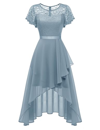 Wedtrend Ballkleider Cocktailkleid Damen Abendkleid Hochzeit Trauzeugin Kleid Festliche Kleider Für Damen Vokuhila Abschlusskleider Kurz WT0303Hazeblue3XL von Wedtrend