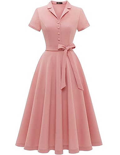 Wedtrend Cocktailkleid Damen Elegant 50er Jahre Kleid Damen 50er Vintage Retro Rockabilly Swing Cocktailkleid Abendkleid Festlich Elegant WTP30001 Blush S von Wedtrend