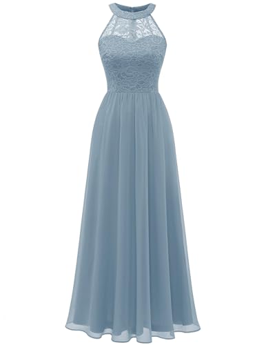 Wedtrend Brautjungfernkleider Damen Elegant Kleider Damen Sommer Lang Ballkleid Hazeblau WT0201 Hazeblue 3XL von Wedtrend