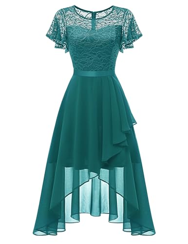 Wedtrend Cocktailkleider Damen Elegant Kleid Für Hochzeit Als Gast Abendkleid Spitze Sommerliche Festliche Für Damen Brautkleid WT0303PeacockGreenM von Wedtrend