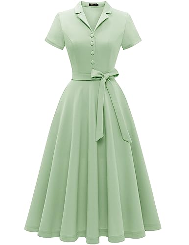Wedtrend Cocktailkleid Damen Vintage 50er Jahre Mode Damen Petticoat Kleider Elegant Freizeitkleid Sommer WTP30001 LightGreen L von Wedtrend