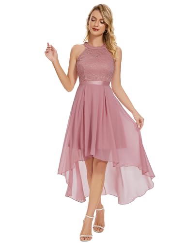 Wedtrend Cocktailkleid Konfirmationskleider Damen Kurze Abendkleider Damen Elegant Sommerkleid Damen Elegant WT0204 Blush L von Wedtrend