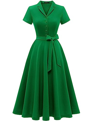 Wedtrend Damen Cocktailkleid Petticoat Kleid 50er Jahre Jugendweihe Kleider Petticoat Kleid Schwarz WTP30001 Green 2XL von Wedtrend