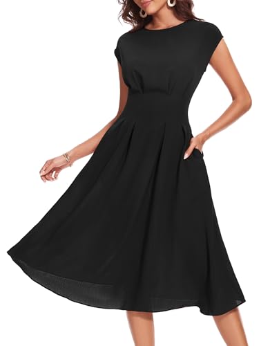 Wedtrend Kleid Damen Elegant Cocktaikleid Abendkleider Lang Elegant Für Hochzeit Swing Festliche Kleider Für Damen Rockabilly Kleider RWTP30012BlackXL von Wedtrend