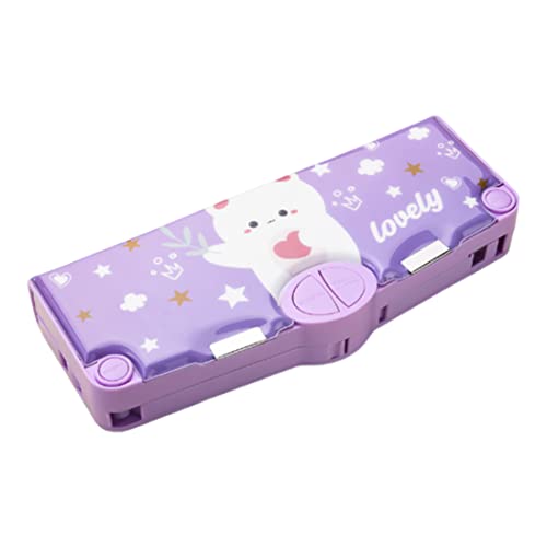 Weduspaty Bleistiftkoffer, Pop out Bleistiftfall Großkapazität Multifunktionales Bleistiftkoffer mit Druckknopf -Schärfer Lineal Eraser Eraser Bär, Pop Out Pencil Case von Weduspaty