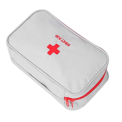 Weduspaty Mini ERSTE AID -KIT -Tasche Leere Reisepillen Organizer Aufbewahrungsbox für Camping im Freien Notfall GraySmall Survival Kit Kit von Weduspaty