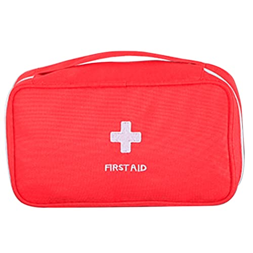 Weduspaty Mini ERSTE AID -KIT -Tasche Leere Reisepillen Organizer Aufbewahrungsbox für Camping im Freien Notfall RedSmall Survival Kit Kit von Weduspaty