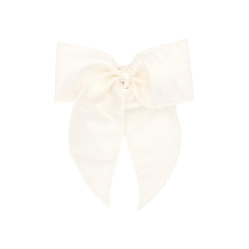 Wee Ones Dupioni-Fliege für Mädchen, mit gedrehtem Wickel und skurrilen Schwänzen, Medium, gebrochenes Weiß Wee Ones Dupioni-Fliege für Mädchen, mit gedrehtem Wickel und skurrilen Schwänzen, Medium, gebrochenes Weiß von Wee Ones