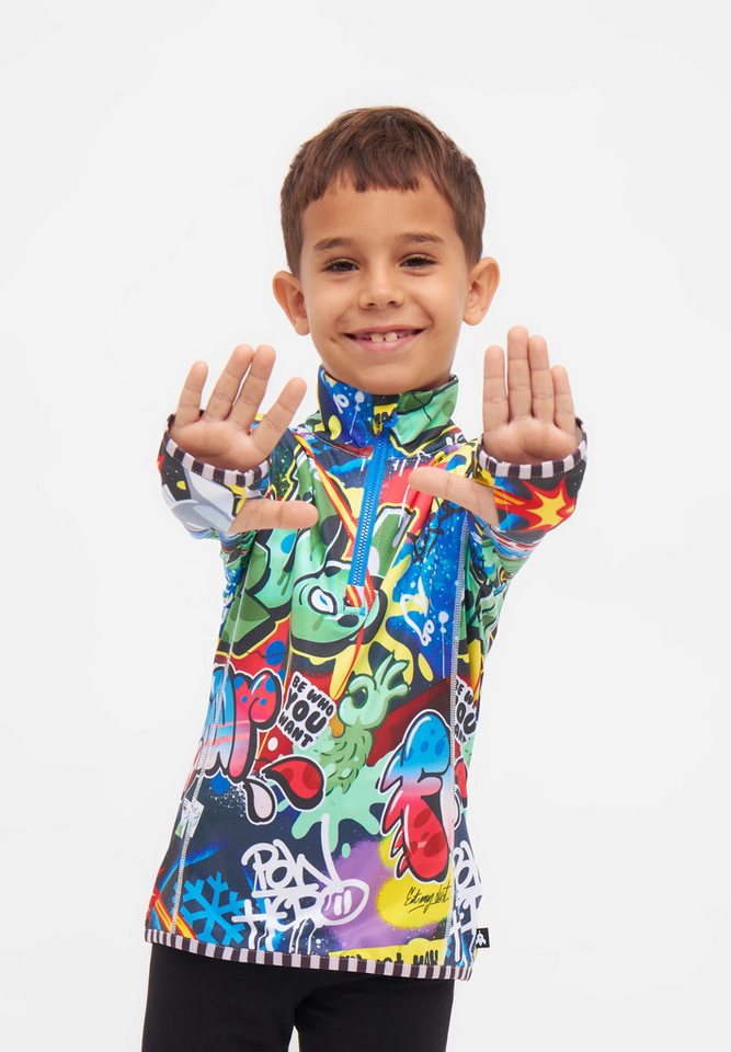 WeeDo Langarmshirt COSMO SPRAYPRINT Feuchtigkeitsregulierendes Funktionsshirt für Kinder von WeeDo