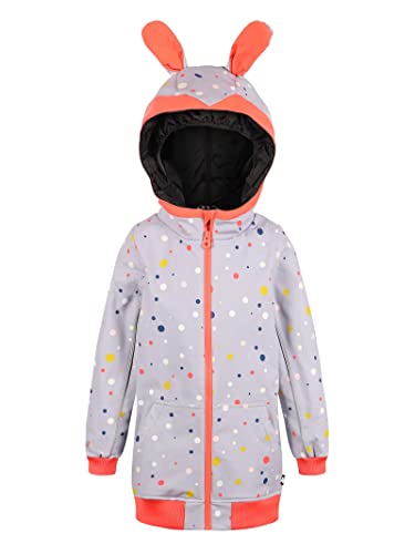 WeeDo Unisex Softshelljacke BUNNYDO Hase Funktionsjacke: atmungsaktiv, wasserdicht, helmkompatible Kapuze von WeeDo