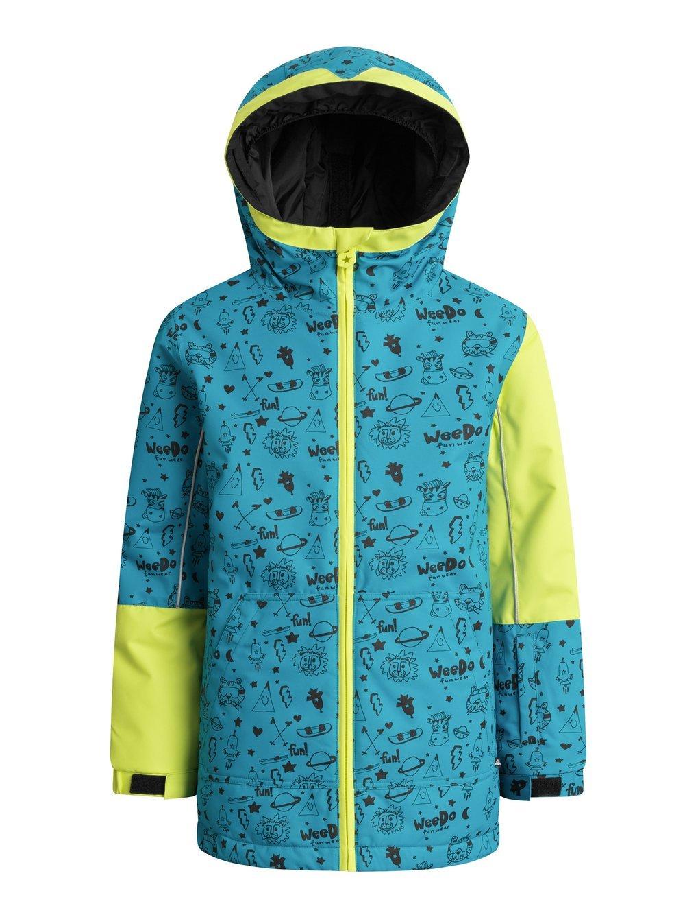 WeeDo Winterjacke Kinder bedruckt, petrol von WeeDo