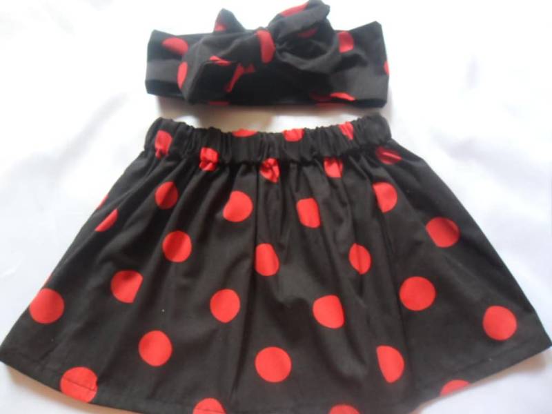 Baby Polka Dot Print Rock Und Kopftuch Niedlichen Set Mädchen Kleidung Neu von WeeTartanThreads