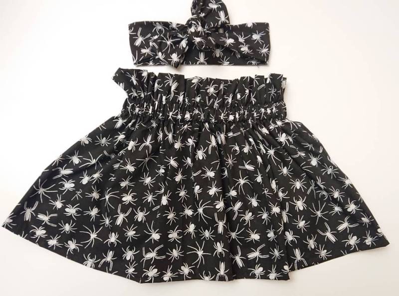Babyrock Und Headwrap Cute Baby Set Spider Print Halloween Kostüm Mädchen Kleidung Neu von WeeTartanThreads