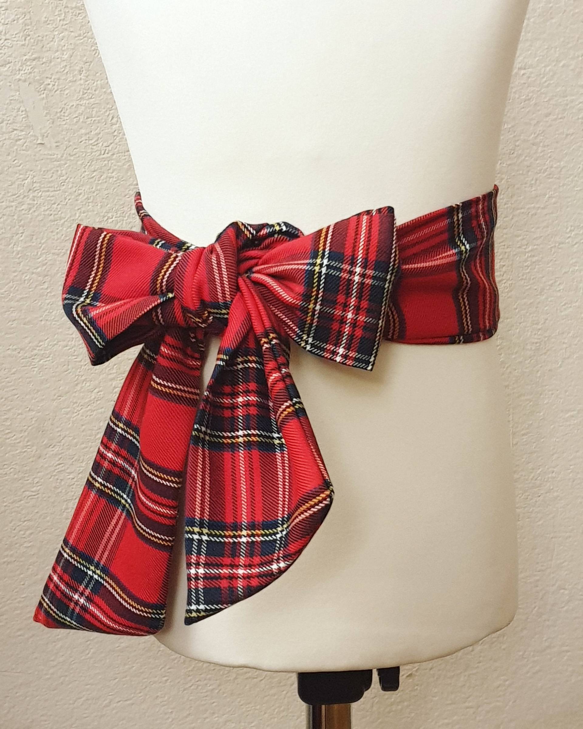 Kinder Rot Tartan Mädchen Schärpe, Scottish Plaid Schärpen, Gürtel, Hochzeitszubehör von WeeTartanThreads