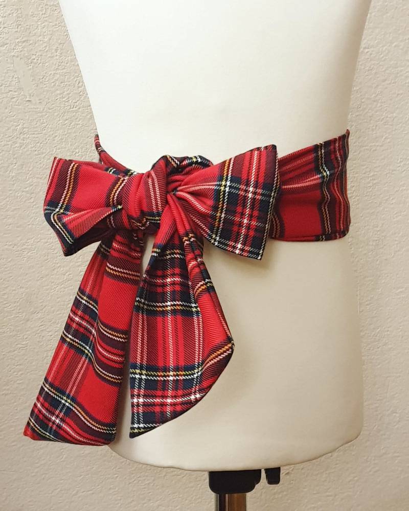 Kinder Rot Tartan Mädchen Schärpe, Scottish Plaid Schärpen, Gürtel, Hochzeitszubehör von WeeTartanThreads