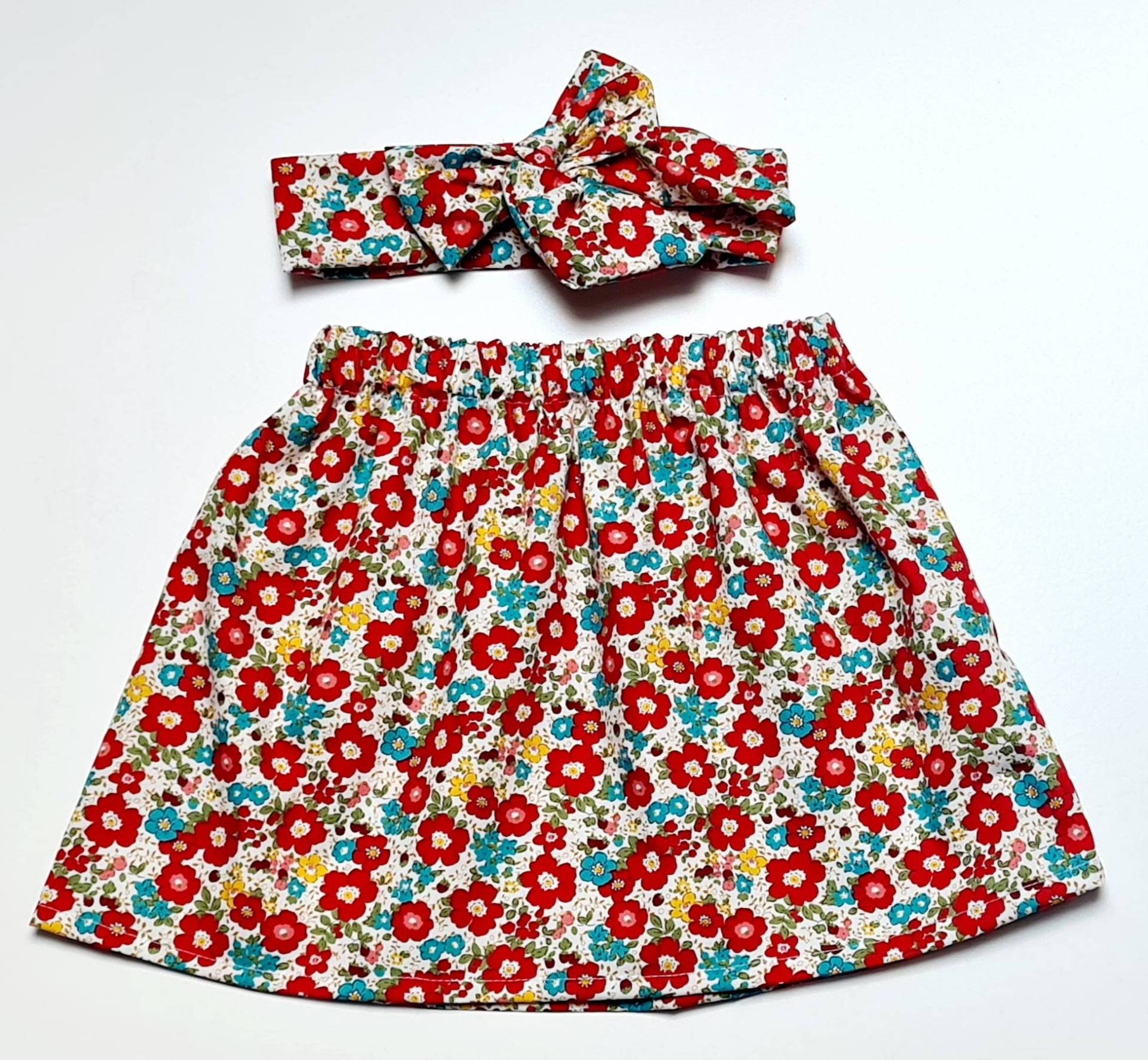 Rose & Hubble Blumen Print Rock Und Headwrap Floral Baby Set Mädchen Kleidung Neu von WeeTartanThreads