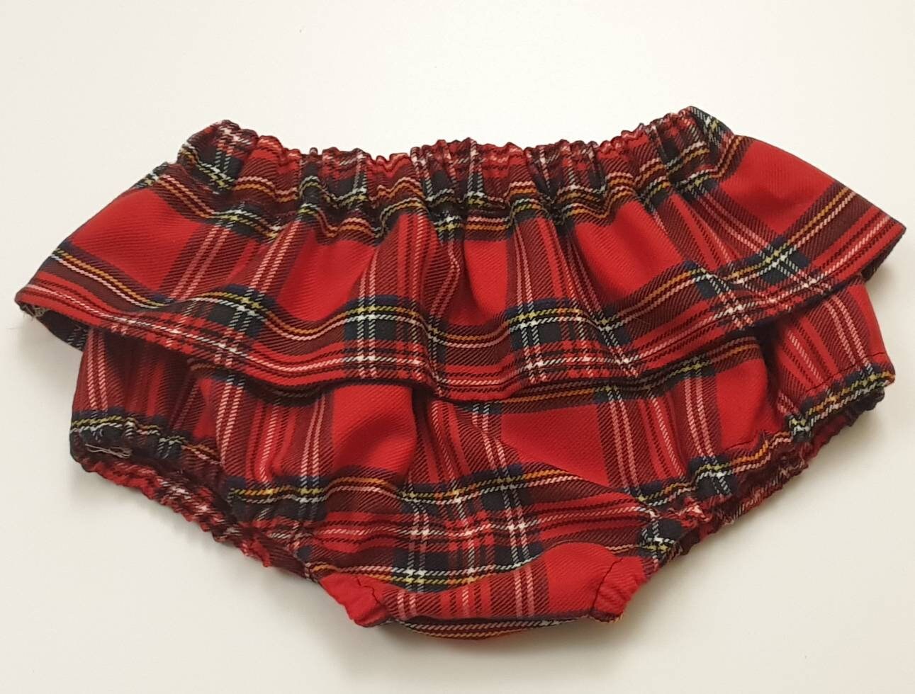 Rot Tartan Schößchen Bloomer Rüschen Babys Mädchen Kleidung Neu von WeeTartanThreads