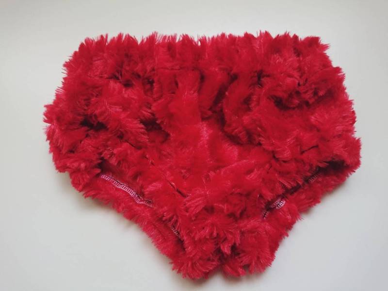 Roter Kunstfell Baby Mädchen Bloomer Winter Outfit Süßes Set Kleidung Neu von WeeTartanThreads