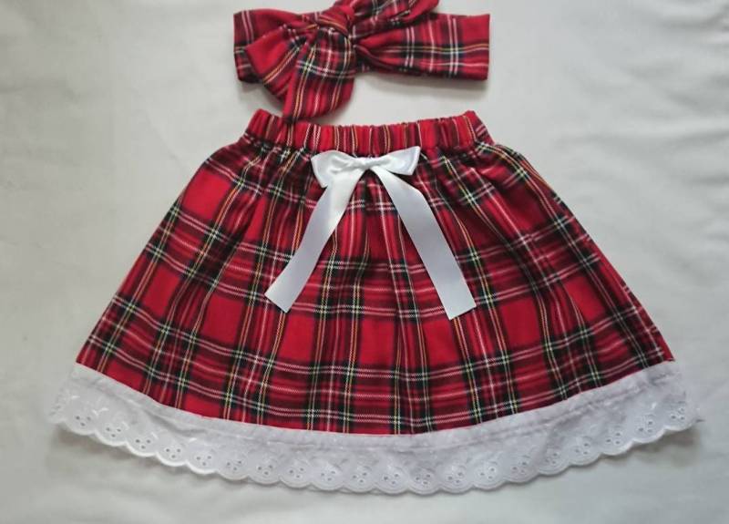 Royal Scottish Stewart Rock Und Tauftuch Süßes Baby Set Tartan Print Mädchen Kleidung Neu von WeeTartanThreads