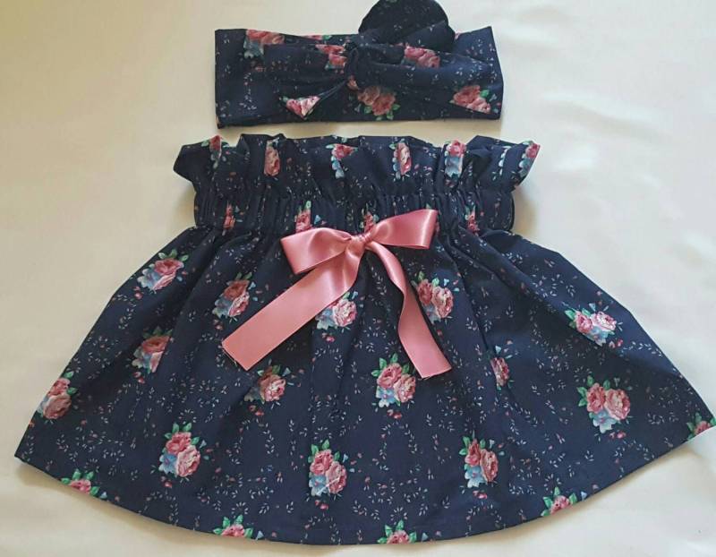 Schöne Sommer-Blumen-Baby Rock Und Kopftuch Niedlichen Baby Set Mädchenbekleidung Neue von WeeTartanThreads