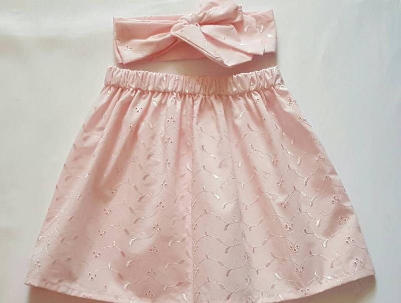 Schöne Sommer Broderie Anglaise Rock Und Headwrap Cute Baby Set Mädchen Kleidung Neu von WeeTartanThreads