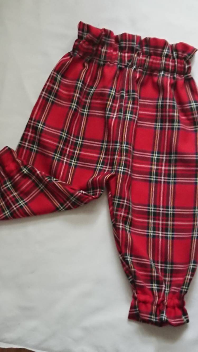 Schöne Tartan Print Baby Mädchen Hose Süßes Set Kleidung Winter Outfit Neu von WeeTartanThreads