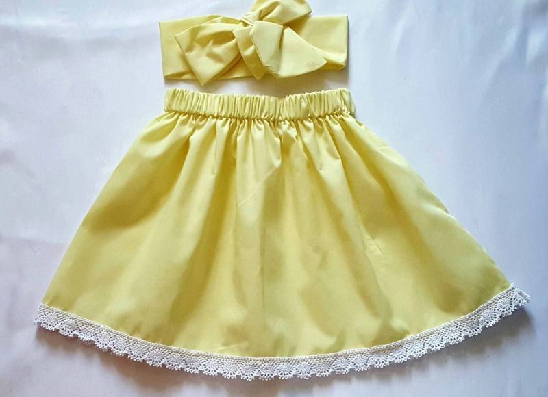 Wunderschöner Sommer Baumwolle Babyrock Und Headwrap Niedlich Baby Set Mädchen Kleidung Neu von WeeTartanThreads