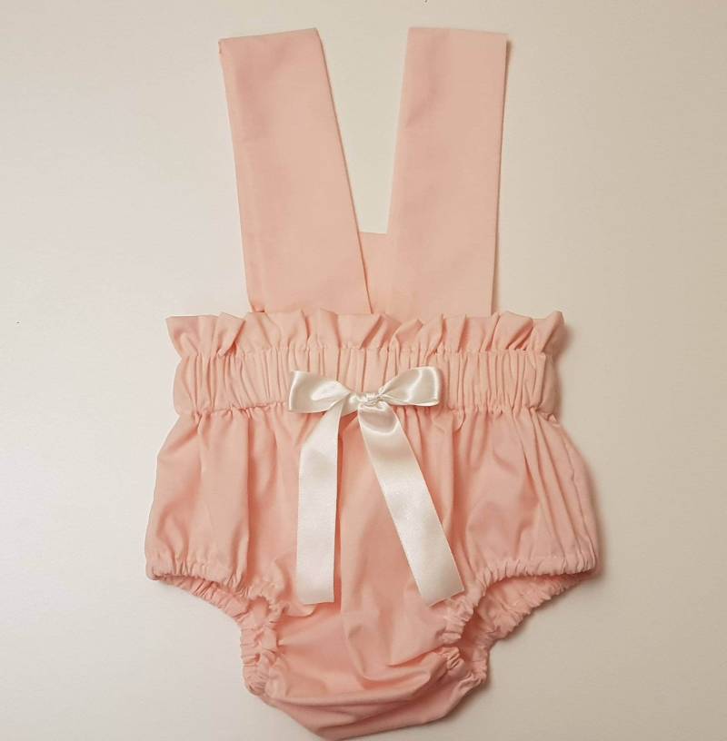 Wunderschöner Sommer Rosa Farbe Baumwolle Baby Mädchen Bloomer Und Headwrap Cute Set Kleidung Frühling Outfit Neu von WeeTartanThreads