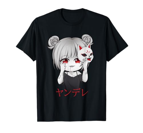 Yandere Anime Girl Kitsune Maske Otaku Kawaii T-Shirt Yandere Anime Girl Kitsune Maske Otaku Kawaii T-Shirt von Weeb Anime Shirt