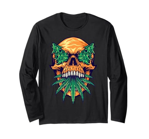 420 Weed Totenkopf Marihuana Herren Damen Totenköpfe Rauchen Skelett Langarmshirt 420 Weed Totenkopf Marihuana Herren Damen Totenköpfe Rauchen Skelett Langarmshirt von Weed Shopp