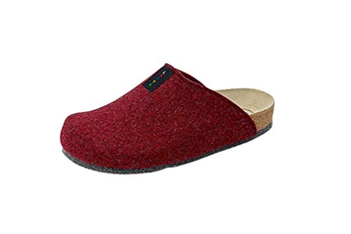 Bio-Hausschuh-Pantoffel Tweed Bordo Gr. 42 von Weeger