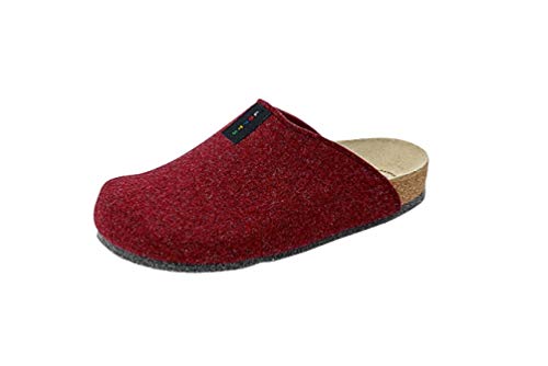 Weeger Bio-Hausschuh-Pantoffel Tweed Bordo Gr. 37 von Weeger